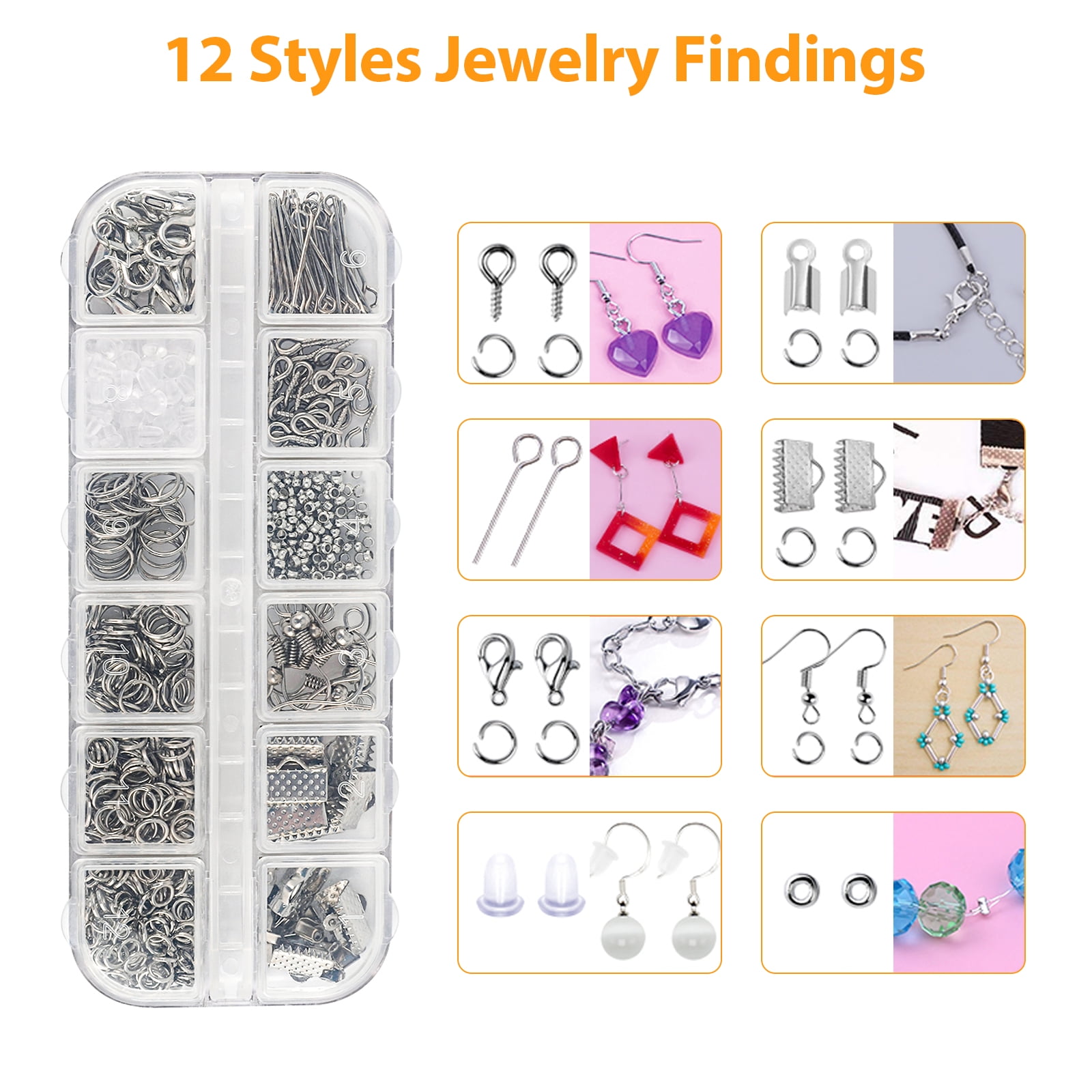 Gadgetvlot Jewelry Making Starter Kit Earrings Necklace Findings DIY Beads Plier Tools Set Earring Making Kit with Jewelry Pliers Retro Style, Adult Unisex, Size