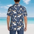 thumbnail image 4 of Fuzoiu Forest Elk Print Hawaiian Shirt for Men, Summer Beach Casual Short Sleeve Button Down Shirts, Men’s Beach Summer Shirts with Pocket,XX-Large, 4 of 7