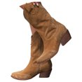 thumbnail image 4 of Women's Mid-Calf Boots Stylish Suede Cowboy -On Shoes with Block Heel for Casual Outfits and Daily Wear, 4 of 7