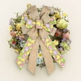 thumbnail image 3 of Large Easter Wreath Bows for Front Door Decorations, White Bows Easter Bunny Bow Holiday Burlap Bows for Wreath Wall Indoor Outdoor Easter Decorations, 3 of 7