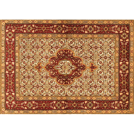 Ahgly Company Indoor Rectangle Persian Orange Traditional Area Rugs, 8' x 10'