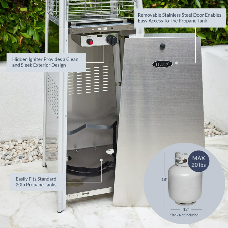 Propane Tank Pyramid Patio Heater Stainless Steel Ultimate Patio