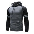thumbnail image 2 of Gerichy Mens Diamond Quilted Hoodies Casual Hooded Sweatshirts Long Sleeve Pullover Black,3XL, 2 of 5
