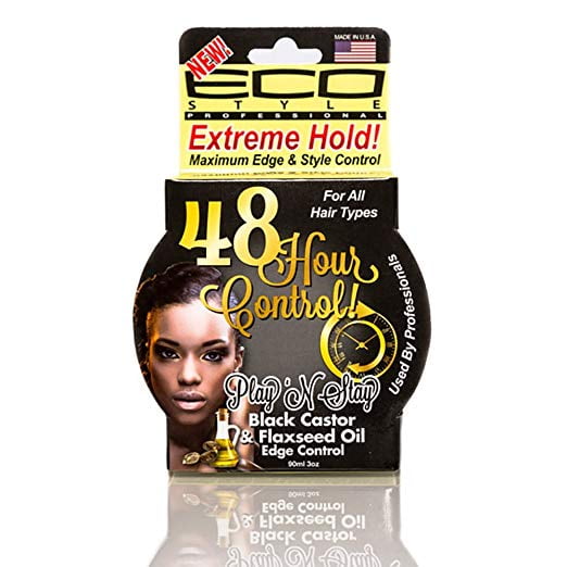 Playn Stay Edge Control Gel - Black Castor and Flaxseed Oil by