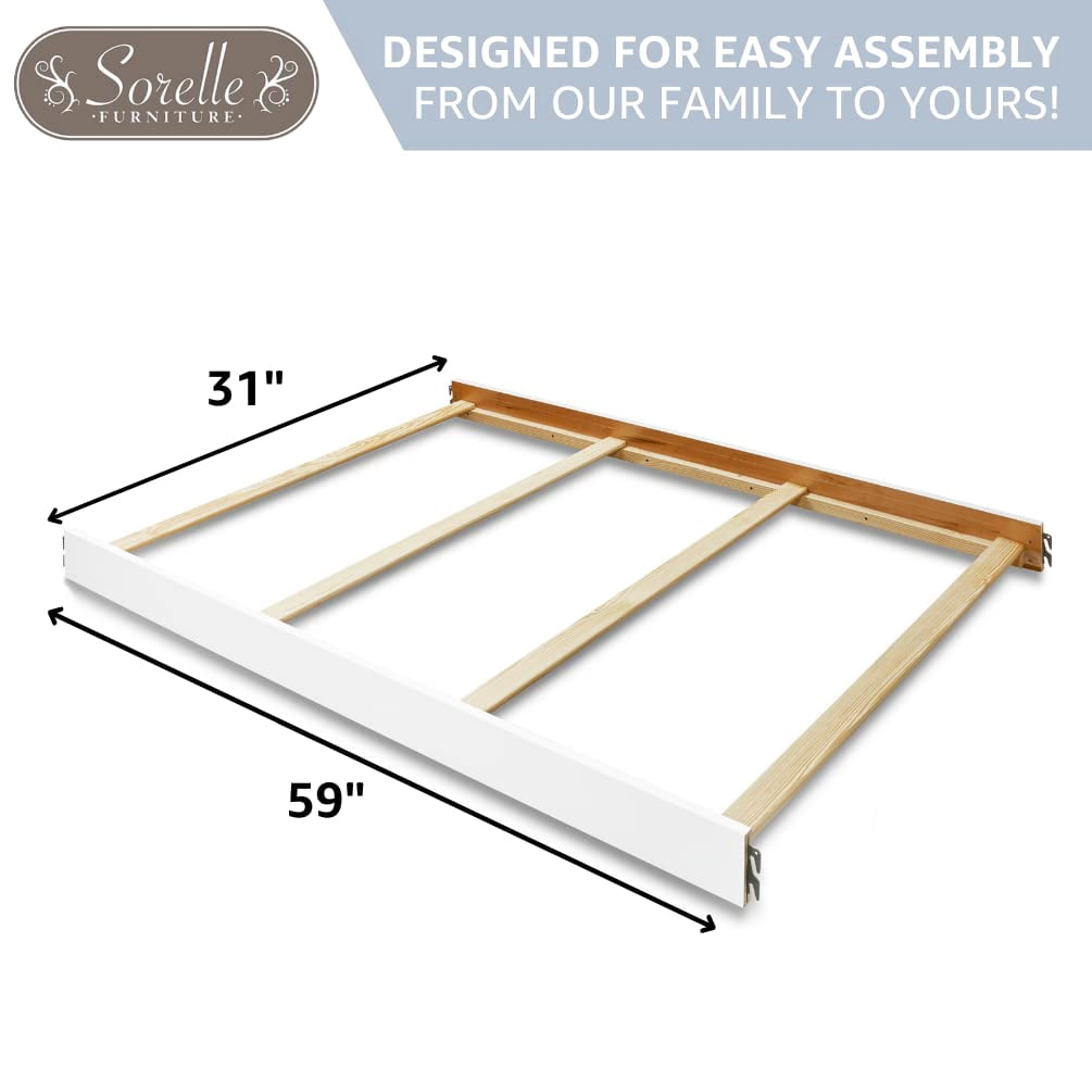 Sorelle Furniture Full Size Wood Bed Rails, Chocolate