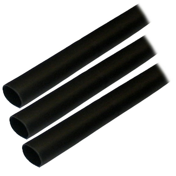 Ancor Adhesive Lined Heat Shrink Tubing (ALT) - 1/2" x 3" - 3-Pack - Black | Bundle of 10