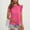 Hot Pink, variant on Summer Plus Size Women's Tank Tops Solid Color Summertime Short Sleeve Round-Neck Blouses