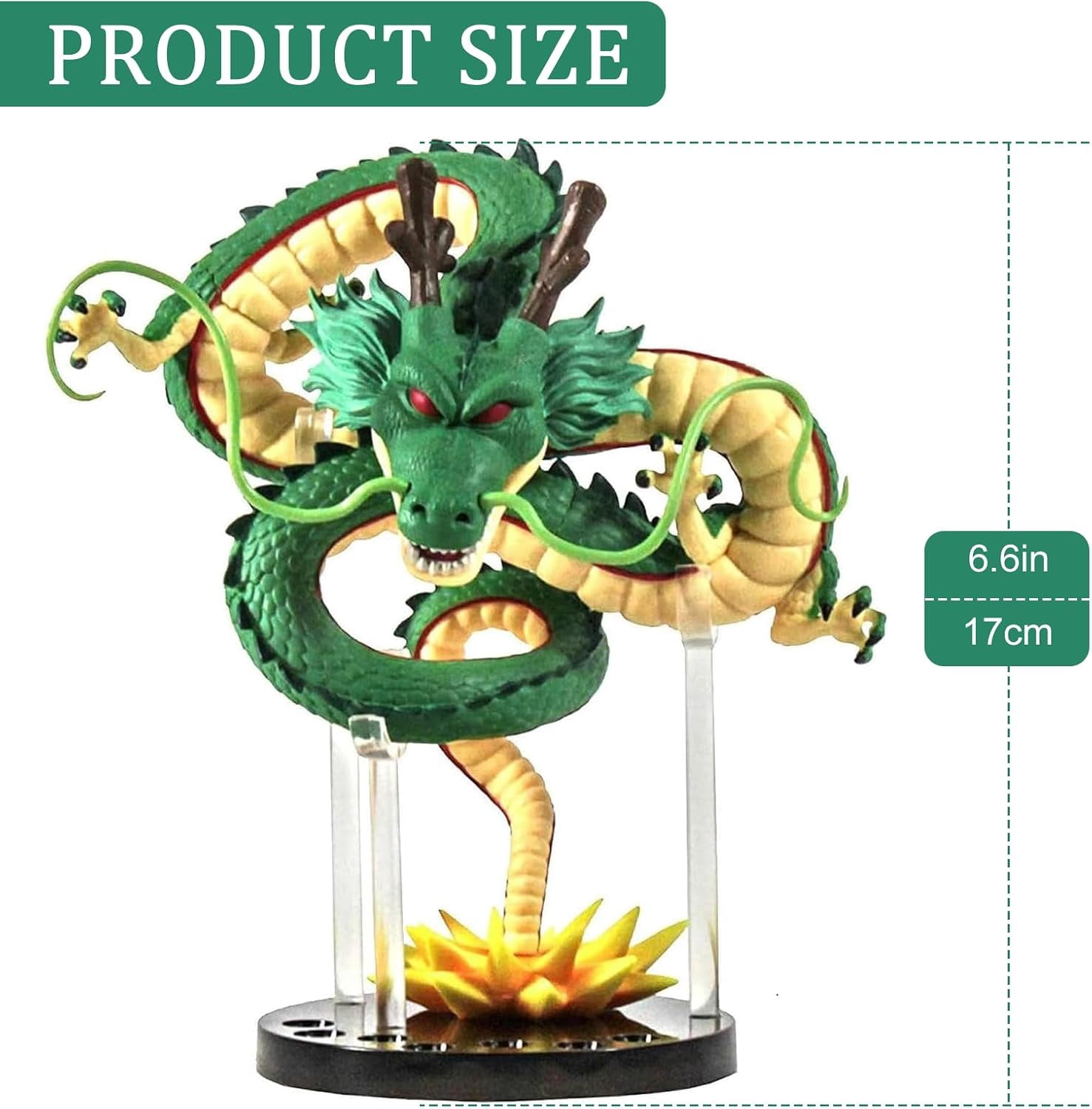 DLD Resin Dragon Doll Dragon Statue Set + 3.5cm Crystal Ball + Shelf with Gift Box Christmas Gifts, Hottest Anime Gift & Home Decor