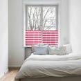thumbnail image 4 of Pink Striped Kitchen Curtain 24 Inch Length Small Short Cafe Tiers Curtains Drape, Modern Simple Monochrome Geometric White Window Treatment Rod Pocket Drapery Panels Curtains, 27.5x24, 4 of 5