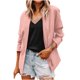 thumbnail image 1 of Blazer Chaquetas para Mujer Casual Manga Larga Sólido Turndown Collar Botones Moda Abrigo Odeerbi ODB-5, 1 of 6