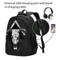 thumbnail image 2 of Cauagu White Black Sheep skull Print Travel Laptop with USB Charging Port,Extra Large Backpack College Backpack Business Work Bag Casual Daypack Perfert for Men Women, 2 of 7
