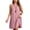 Pink, variant on Ygbgbb Women's V-Neck Crinkled Tunic Dress, Sleeveless Loose Dress with Pockets, Wrinkle Resistant Casual Summer Outfit Pink XXL