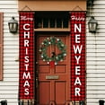 thumbnail image 4 of 2 PCS Couplets Christmas Porch Front Door Hanging Banners Outdoor Flags Signs Holiday Home Decor, 4 of 10