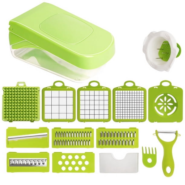 10 en 1 multifuncional cocina verduras picadora cortador de frutas ensalada rebanadora de alimentos