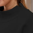 thumbnail image 5 of Pxkloy Womens Oversized Pullover Sweatshirt Preppy Mock Turtleneck Tops Casual Loose Winter Cozy Shirts 2025 Fall Fashion Outfits Black,L, 5 of 7