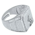 thumbnail image 2 of 14K White Gold Finish Capricorn Horse Zodiac Sign Astrology Horoscope Band Baguette & Round Cut Simulated Diamond Ring, 2 of 4