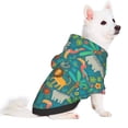 thumbnail image 2 of Fotbe Jungle Animals Print Small Dog Sweater Hoodies Pet Grey Hooded Soft Fleece Sweatshirts with Pocket Fall Winter Puppy Cat Sweaters Warm Clothes-X-Small, 2 of 7