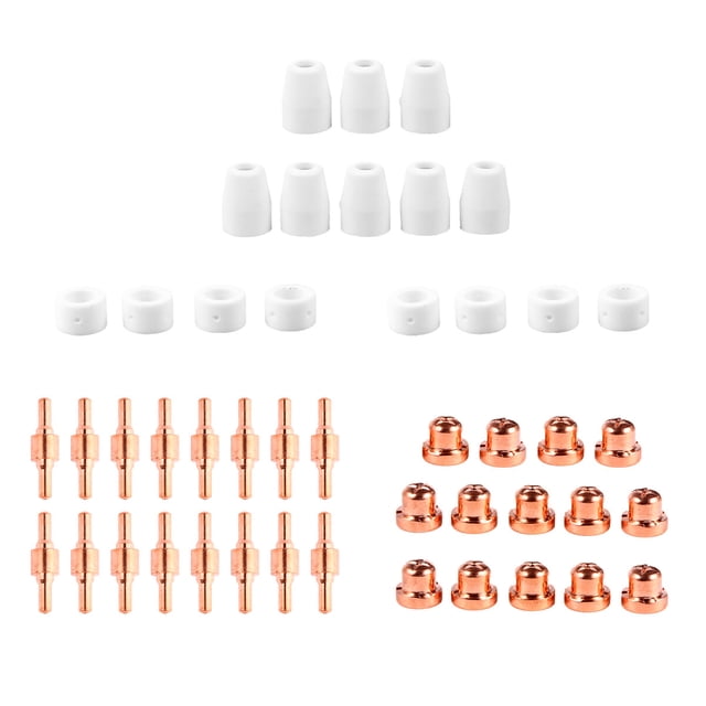 MasteelfCA 46pcs 40A Plasma Cutter Machine Consumables Accessories Electrode Tip Nozzle Kit