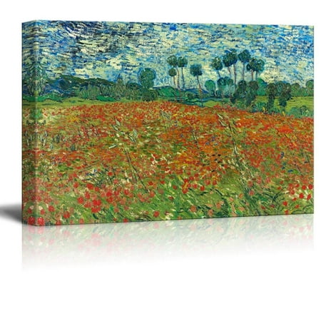 wall26 - Poppy Field by Vincent Van Gogh - Canvas Print Wall Art Famous Painting Reproduction - 12