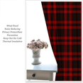 thumbnail image 5 of Christmas Curtains - Buffalo Plaid Gingham Pattern Rod Pocket Curtains for Kitchen, Extra Long Pinch Pleated Curtains Fast Drying Machine Washable for Living Room Bedroom, Red/Black-W42xL63in, 5 of 6