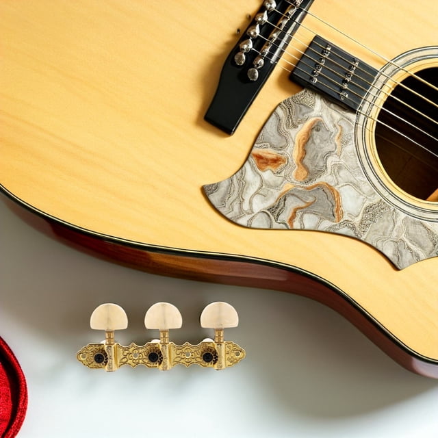 MERRYHAPY 2Ud De Afinación Para Guitarra Doradas En Aleación De Zinc Para Guitarras Acústicas Y Eléctricas