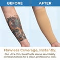 thumbnail image 2 of BlinkLLX 2 Pairs Tattoo Cover up Sleeve Forearm Arm Sleeves for Women Men Compression Tattoo Upper Arm Cover(Nude), 2 of 6