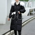 thumbnail image 3 of LYXSSBYX Womens Long Sleeve Dress Hot Sale Clearance Women Winter Long Sleeve Hooded Padded Coat Outerwear, 3 of 9