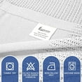 thumbnail image 6 of Linteum Textile 100% Cotton Leno Weave Blanket (White, Twin) 66x90 Inches, 6 of 8