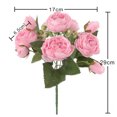 thumbnail image 3 of Yesbay Artificial Flower Vivid Creative Faux Silk Peony Bouquet Home Decoration,Rose Red, 3 of 8