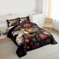 thumbnail image 3 of jejeloiu Cute Bee Full Size Comforter Sets,Retro Flower Floral Bedding Comforter Set,Natural Plant Bedding Sets For Teens,Ultra Soft Home Decor Reversible,3-Piece, 3 of 8