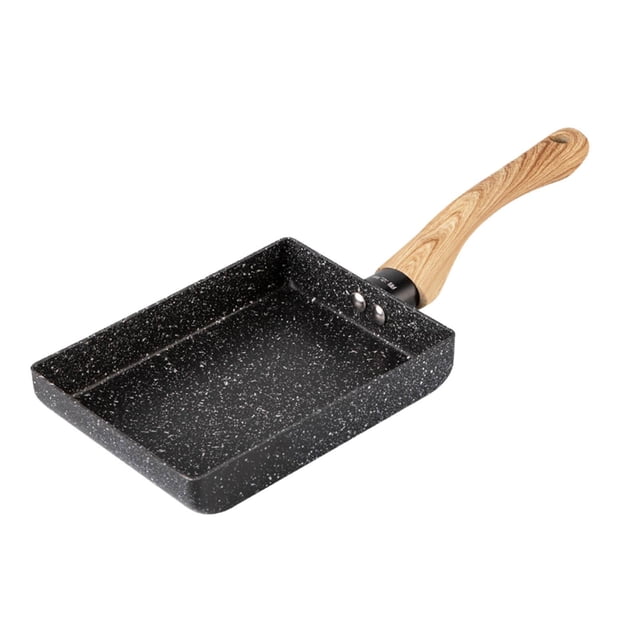 Pan Utensilios de cocina antiadherentes japonés Retangle Sushi Aleación de aluminio 5 "x7" Tipo cuadrado Huevo Pan Japonés Tortilla Negro Macarena sartén tamagoyaki
