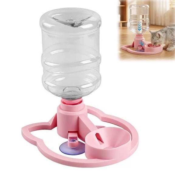 Automatic Pet Hydration Plastic Water Dispenser 18 x 16.5 x 15.5 cm / 7.09" x 6.50" x 6.10" - Designed for Busy Pet Parents, Self-Dispensing Pet Waterer, Cat & Dog Water Fountain, Gravity Pet Drinker