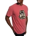 thumbnail image 4 of CafePress - Cute Humorous Watercolor Raccoon Blowing A T Shirt - Mens Comfort Colors Shirt, 4 of 5