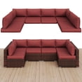 thumbnail image 4 of UDPATIO Outdoor Cushions, Patio Furniture Cushions, 4" Thick Replacement Outdoor Cushions, Patio Sofa Cushions with Water-Resistant Deep Seat Outdoor Couch Cushions(Red), 4 of 9