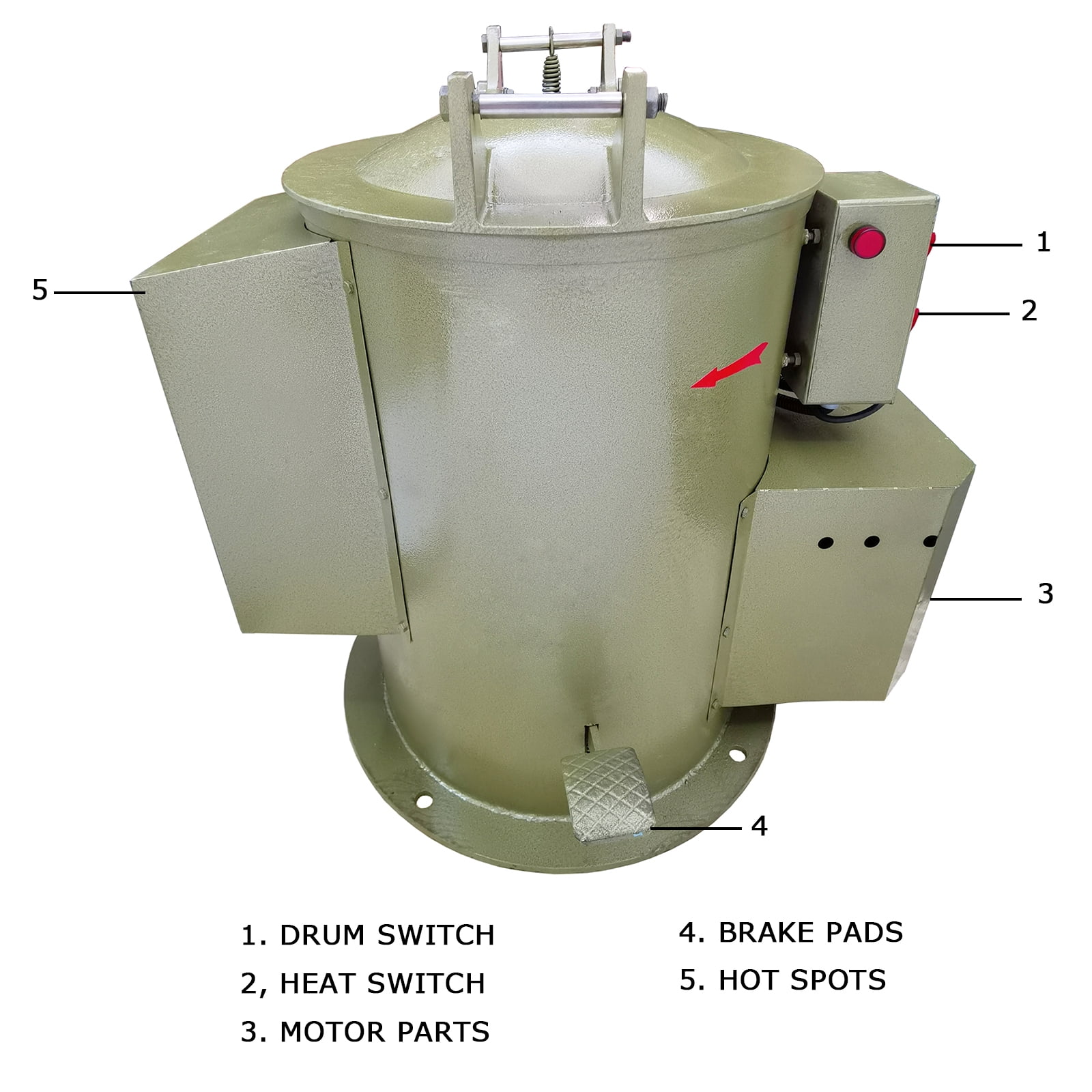 Electric Centrifuge Disc Spin Dryer Rotary Drying Dehydrating Equipment 220V for Metal Parts