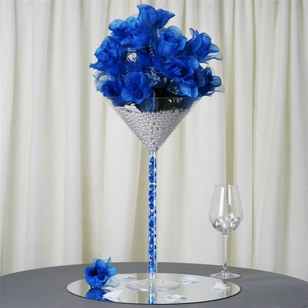 4 Pack Plastic Martini Glass Vase Table Centerpiece With Fillable