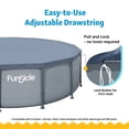 thumbnail image 4 of Funsicle 14 Foot Durable Round Pool Cover for Oasis and Activity Pools, Gray, 4 of 10