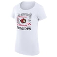 thumbnail image 2 of Women's G-III 4Her by Carl Banks White Ottawa Senators Super-Slim Fit Lightweight Collage Team Graphic T-Shirt, 2 of 3