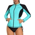 thumbnail image 1 of BeautyIn Maillots de Bain Femme Rash Guard Manches Longues UV UPF 50+, 1 of 6
