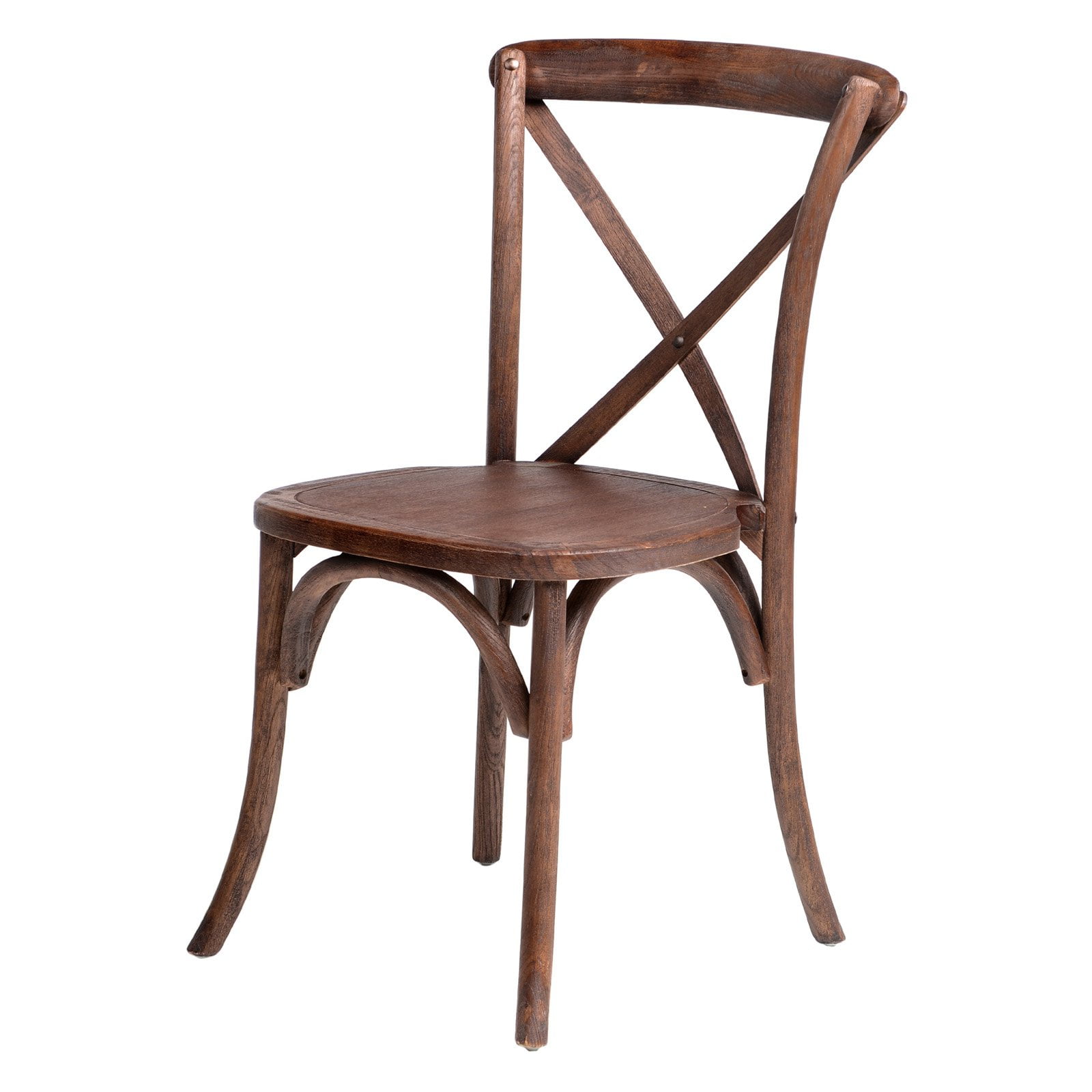 Commercial Seating Products Sonoma Rustic Cross Back Stackable Dining Chair - Walmart.com