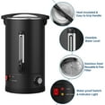 thumbnail image 6 of Lumiparty 14 L Stainless Steel Coffee Urn, 100 Cups Double Wall Commerical Coffee Maker for Buffet Catering Wedding, Hot Coffee Water Dispenser, Black, 6 of 10