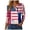 Watermelon Red, variant on vigerkar 250 Anniversary USA Shirt Women 3/4 Sleeve V-Neck 250 Years T-Shirt 250th American Patriotic Tops 1776-2026 Tshirts (Red, XXL)