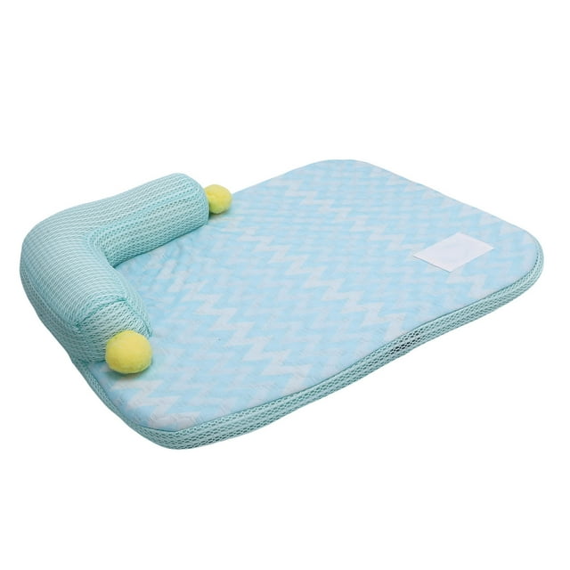 Alfombra De Enfriamiento De Perros Con Almohada, Diseño De Sofá De Perros De Diseño De Forma De Forma Cómoda Para La Primavera Y El Verano Soporte Acolchado Alfombrillas De