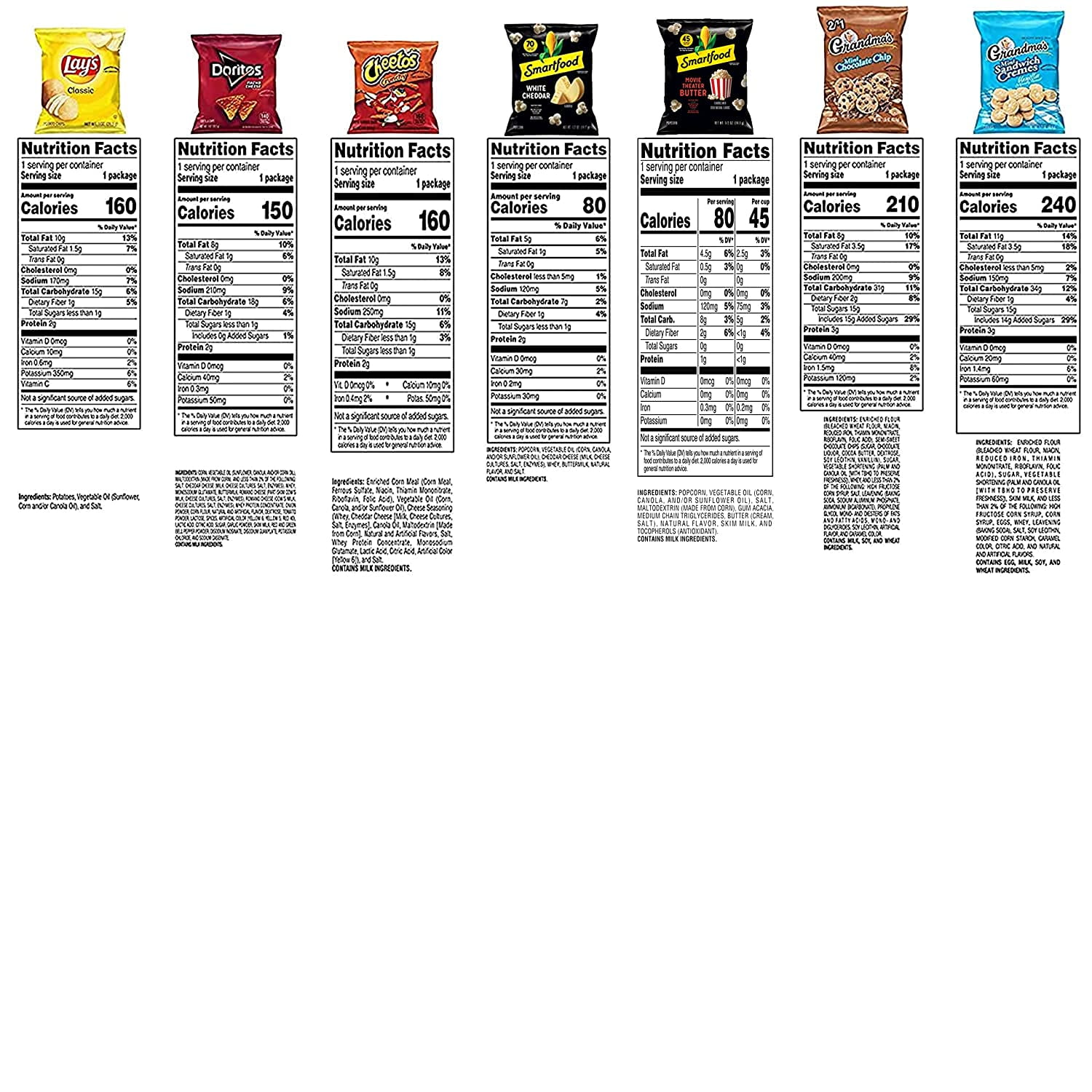 Frito-Lay Ultimate Snack Time Mix Snacks Variety Pack Chips and Cookies, 1oz Bags, 40 Count Multipack