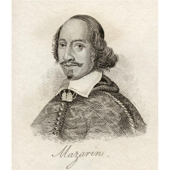 Posterazzi Jules Mazarin Born Giulio Raimondo Mazzarino 1602 - 1661 Accomplished Italian Politician Who Served As The Chief Minister of France From The Book Crabbs Historical Dictionary Published