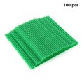 thumbnail image 1 of Pajita Pajitas de plástico desechables Boca plana recta no tóxica Verde 100 piezas, 1 of 3