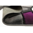thumbnail image 6 of Purple/Grey/Silver/Black/Abstract Area Rug Modern Contemporary Circles and Wavey Swirlls Design Pattern, 6 of 9
