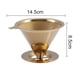 thumbnail image 5 of Filtro de Acero Inoxidable para Cafetera Manual Macarena Filtro de Café Permanente Gotero de Café Reutilizable Dorado, 5 of 8