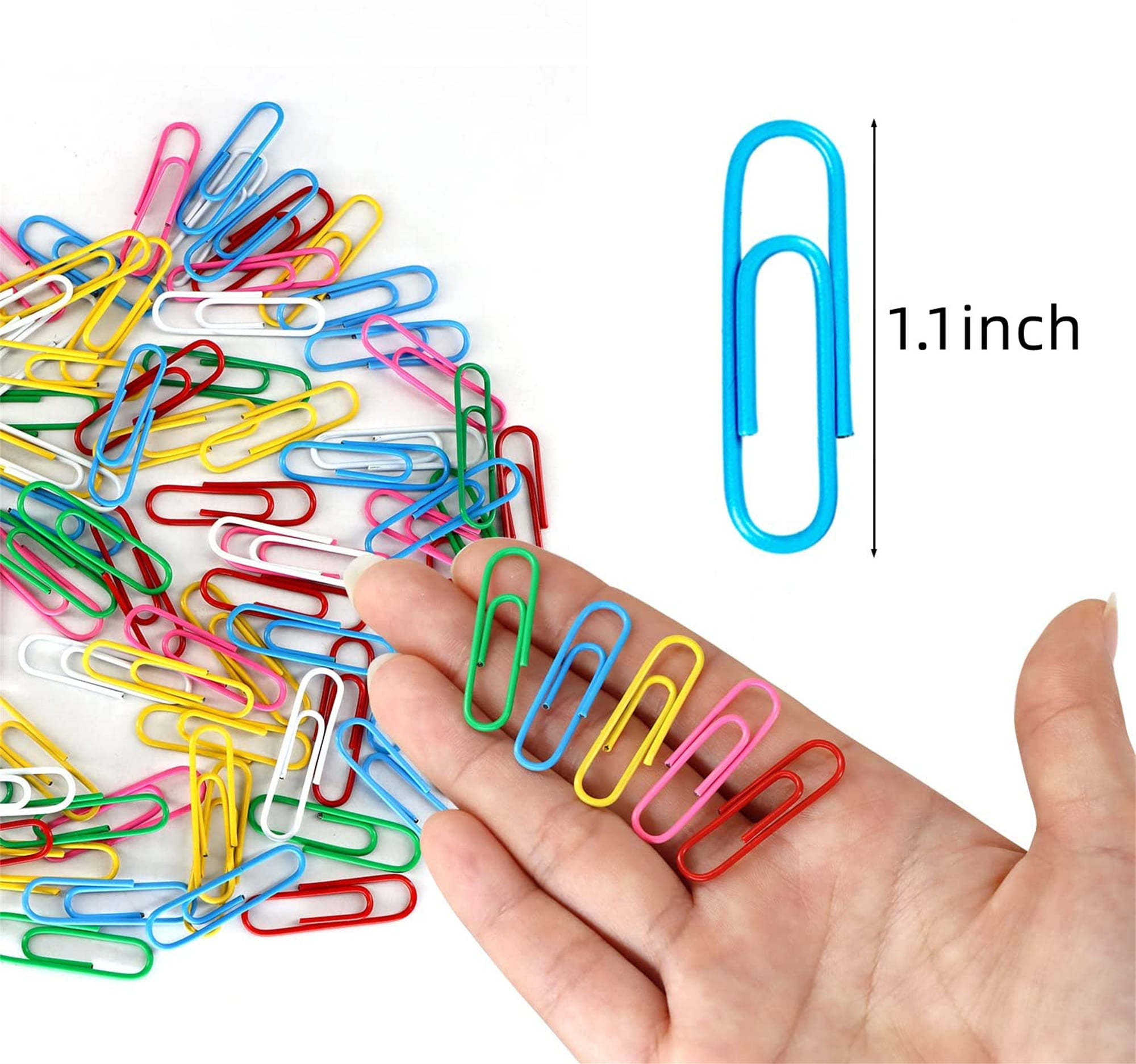 Paper Clips, 28mm Paper Clips & 50mm Large Paper Clips Assorted Size,  Durable and Rustproof Coloured Paper Clips, Coated Metal Paper Clip Great  for Office School Document Organizing by Casewin 