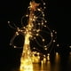 thumbnail image 4 of Paquete de 2 luces de hadas de 20 pies, 60 LED, luces naranjas, funciona con pilas, luces navideñas con control remoto, luces de alambre de cobre impermeables, luces centelleantes de luciérnaga,, 4 of 7